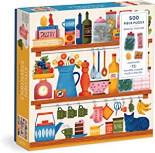 图片  Galison Kitchen Essentials 500 Piece Puzzle with Shaped Pieces