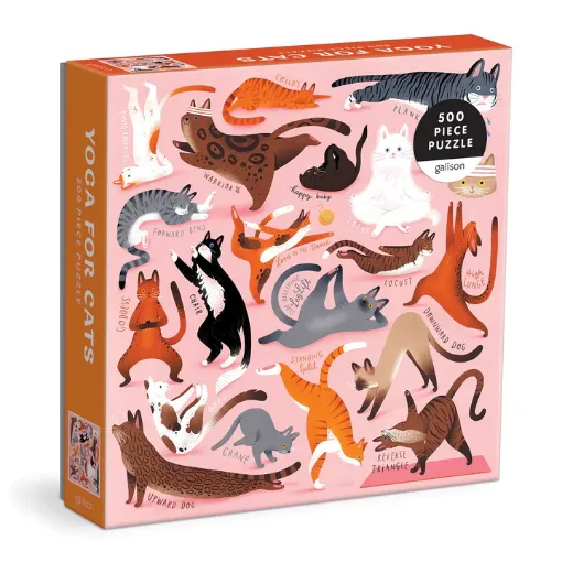 图片  Galison Yoga for Cats 500 Piece Puzzle