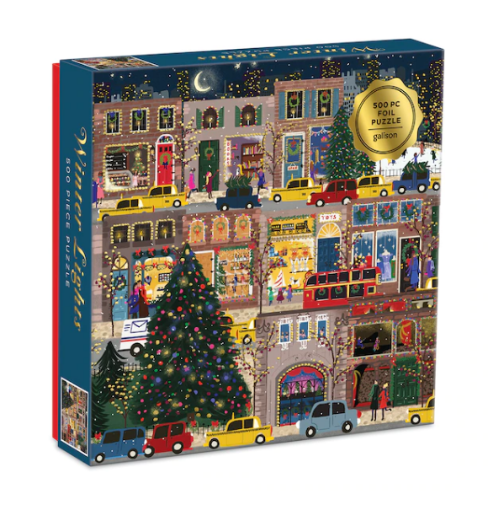 图片  Galison Winter Lights Foil Puzzle 500 Pc Puzzle