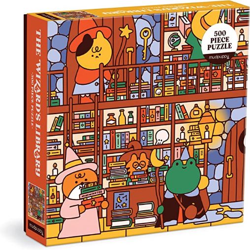 圖片 Mudpuppy The Wizard's Library 500 Piece Family Puzzle