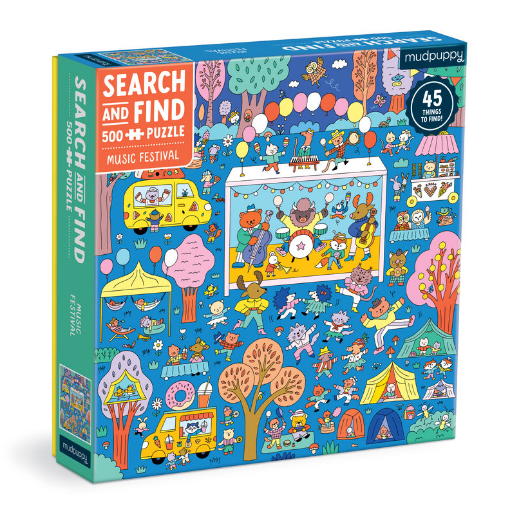 Picture of MUDPUPPY Music Festival 500 Piece Search and Find Family Puzzl