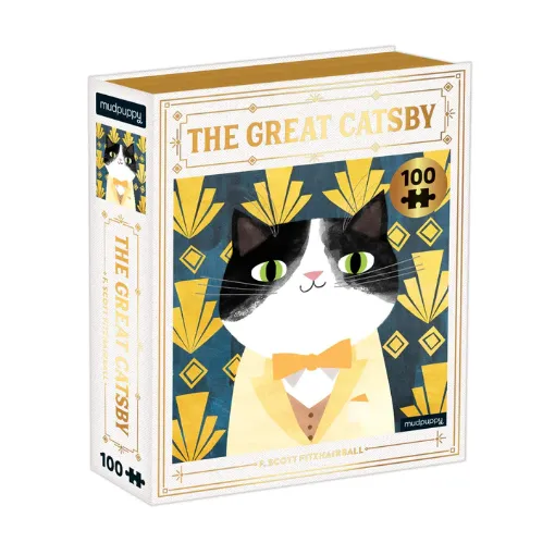 图片  Mudpuppy The Great Catsby Bookish Cats 100 Piece Puzzle