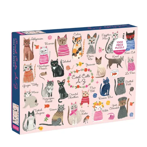 图片  Mudpuppy Cool Cats A-Z 1000 Piece Puzzle