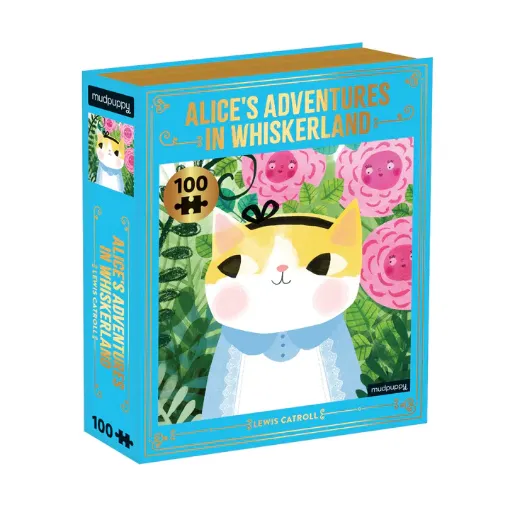 图片  Mudpuppy Alice's Adventures in Whiskerland Bookish Cats 100 Piece Puzzle