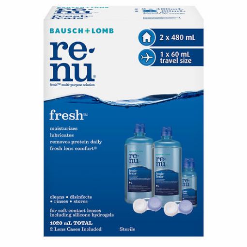 Picture of Re-nu fresh contact lens solution 2*480ml