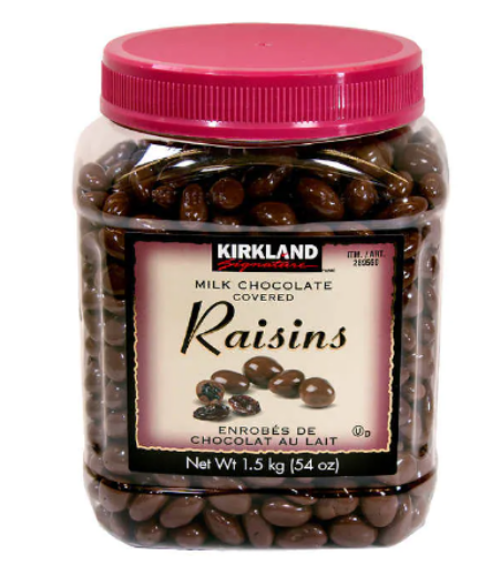 圖片 Kirkland Signature Milk Chocolate Raisins 1.53 kg (3.3 lb)