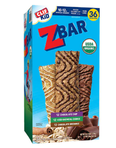 Picture of Clif Kid ZBar Organic Granola Bar, Variety Pack, 30-count