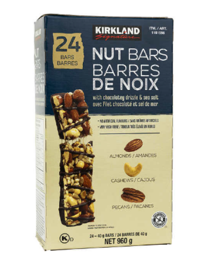 圖片 Kirkland Signature Nut Bars 24 × 40 g