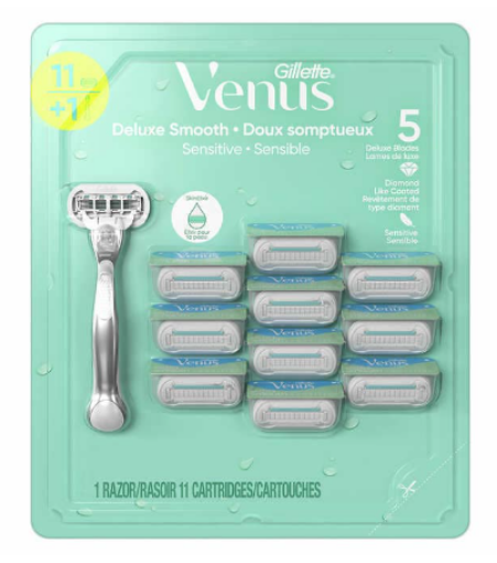 Picture of Gillette Venus Deluxe Smooth Sensitive Women's Razor - 1 Handle + 11 Refills - 複製