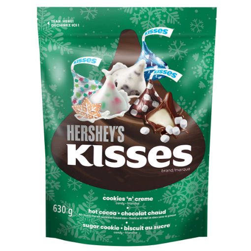 圖片 Hershey's Kisses Variety 袋裝節日和聖誕糖果，630g