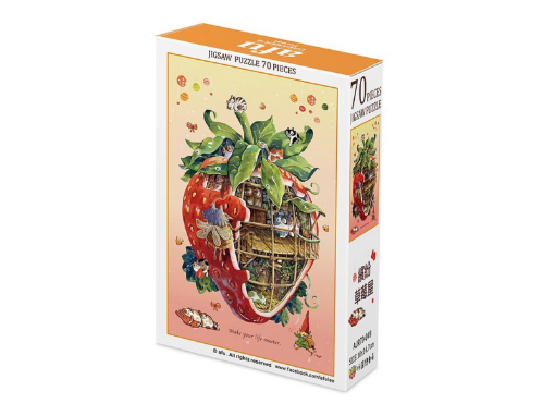 Picture of Afu colorful strawberry house mini puzzle 70pc