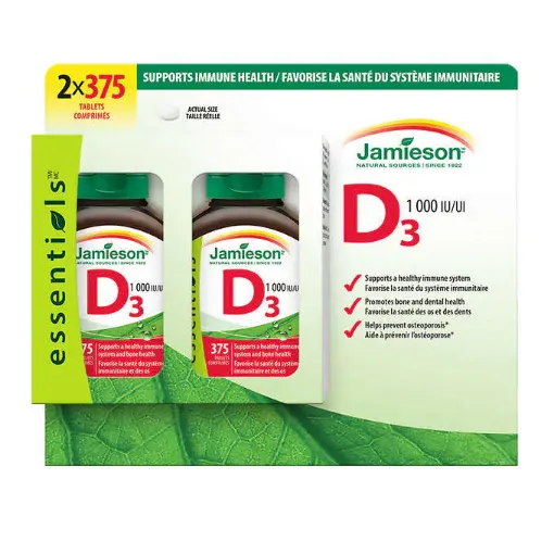 Picture of Jamieson Vitamin D3 1000 IU - 375 Tablets ( 2 PACKS)