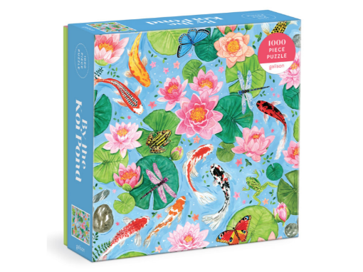 Picture of Galison By The Koi Pond 1000 Piece Puzzle in Square Box