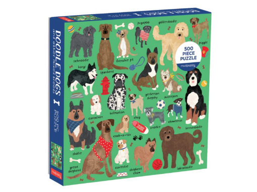 圖片 Mudpuppy Doodle Dog And Other Mixed Breeds 500 Piece Family Puzzle