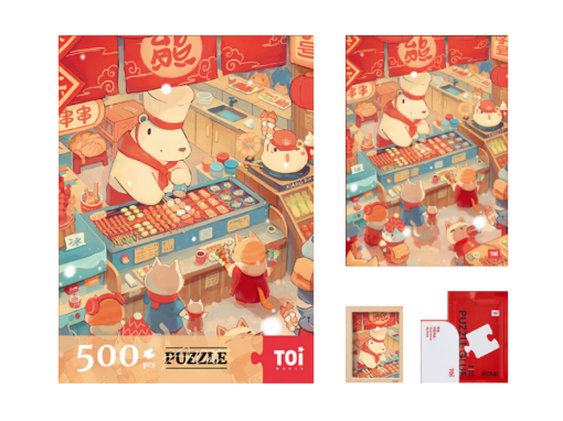 Picture of TOI White Bear BBQ 500PC