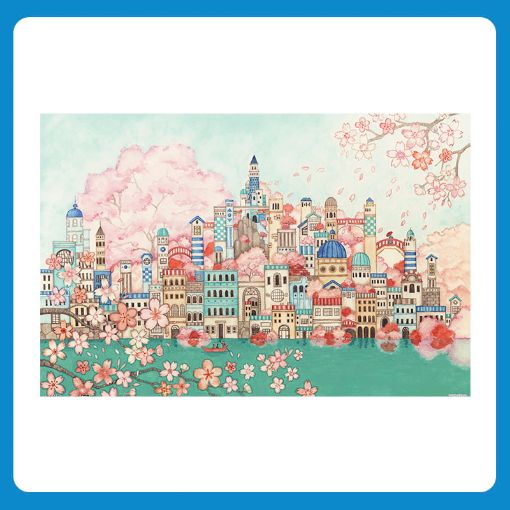 Picture of 3D-JP H2456 Noriko Nishimura - The City of Blue Cherry Blossoms 800pc