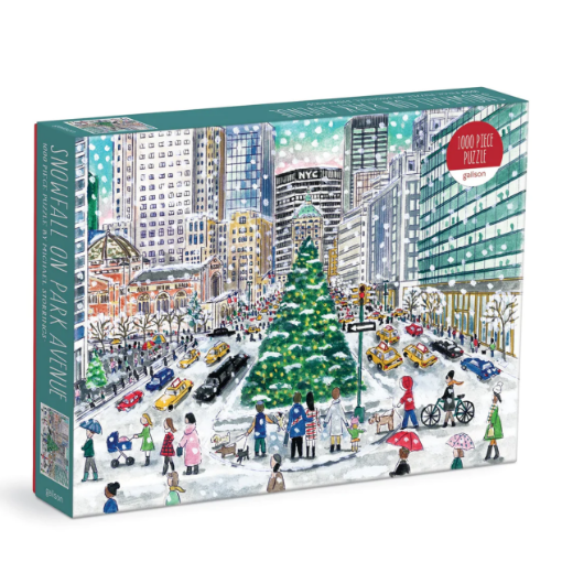 图片  Galison Michael Storrings Snowfall on Park Avenue 1000 Piece Puzzle