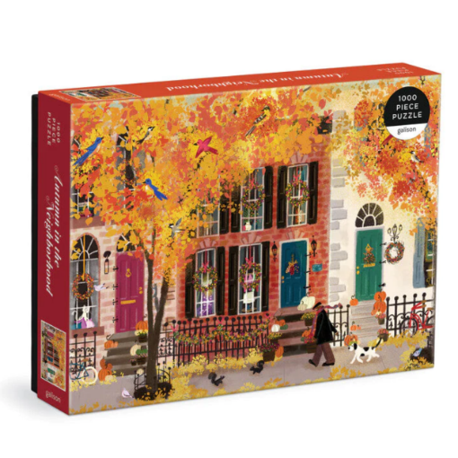 图片  Galison Autumn in the Neighborhood 1000 Piece Puzzle