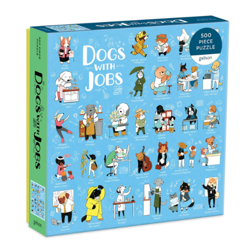 图片  Galison Dogs With Jobs 500 Piece Puzzle