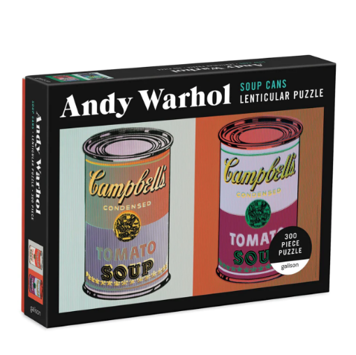 圖片 Galison Andy Warhol Soup Cans 300 Piece Lenticular Puzzle