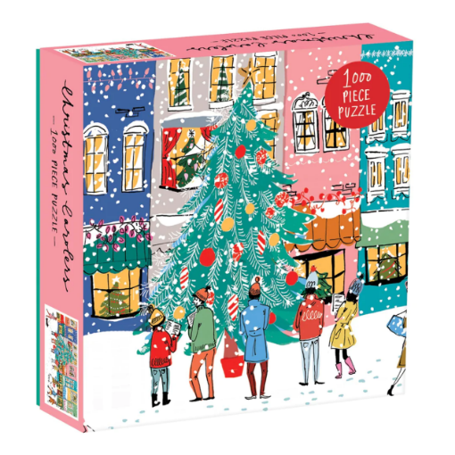 图片  Galison Christmas Carolers Square Boxed 1000 Piece Puzzle