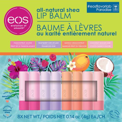 Picture of eos 100% Natural and Organic Lip Balm Stick, 8-pack