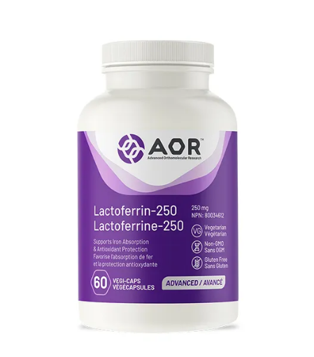 圖片 AOR, Lactoferrin-250, 60 Capsules