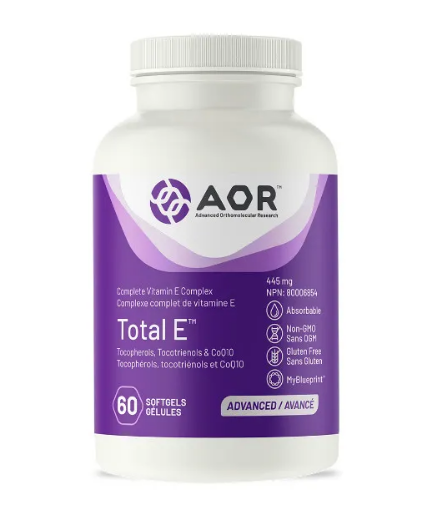Picture of AOR, Total E, Complete Vitamin E Complex, 445mg, 60 Softgels