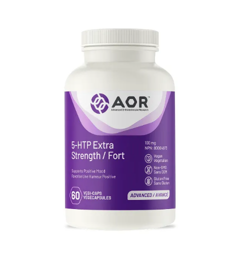 Picture of AOR, 5 HTP Extra Strength, 100 mg, 60 Capsules