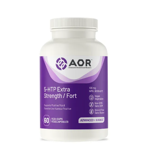 圖片 AOR, 5 HTP Extra Strength, 100 mg, 60 Capsules