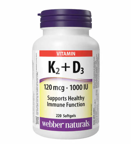 图片  【Costco本周特价】webber naturals 维生素 K2+D3 120 微克/1000 IU - 220 粒软胶囊