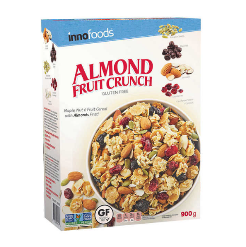 Picture of Inno Foods Gluten Free Almond Fruit Crunch Cereal, 900 g