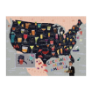 Picture of Galison Cocktail Map of the USA 1000 Piece Puzzle