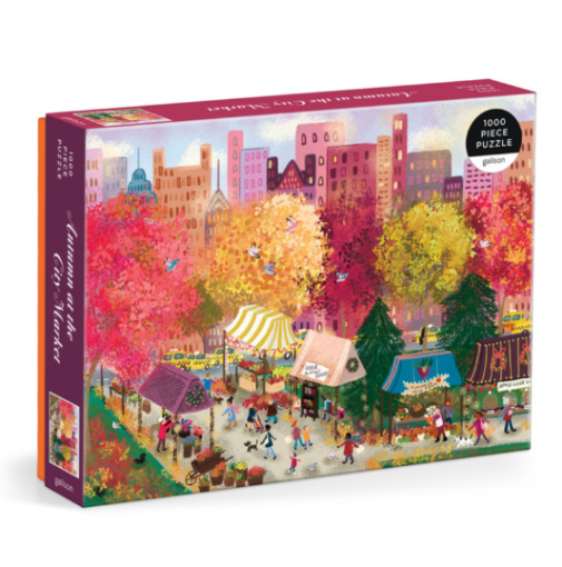 圖片 Galison Joy Laforme Autumn at the City Market 1000 Piece Puzzle