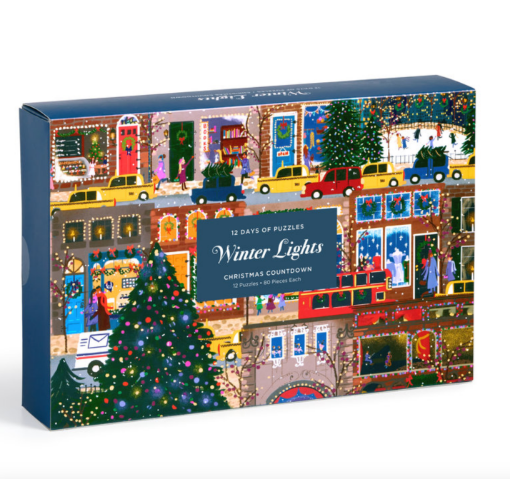 图片  Galison Joy Laforme Winter Lights 12 Days of Puzzles Holiday Countdown