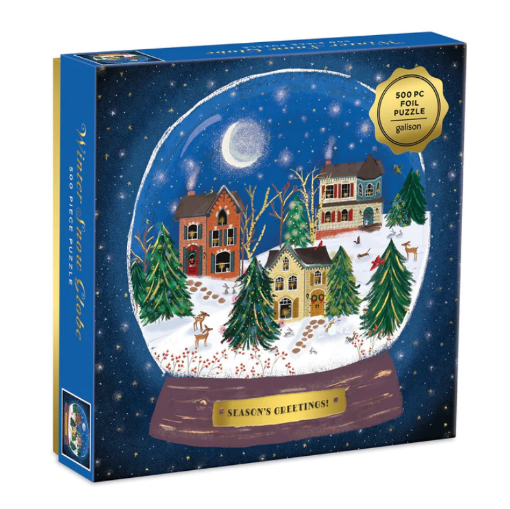 圖片 Galison Winter Snow Globe 500 Piece Puzzle