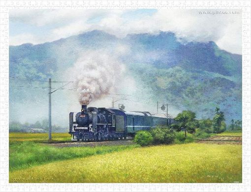 Picture of PINTOO H2323 Lai Ying Tse - A Steam Train Passes Through the Rice Fields 1200p