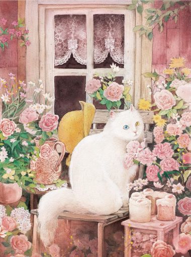 圖片 PINTOO H2626 Jina - A cat in the Rose Garden 1200