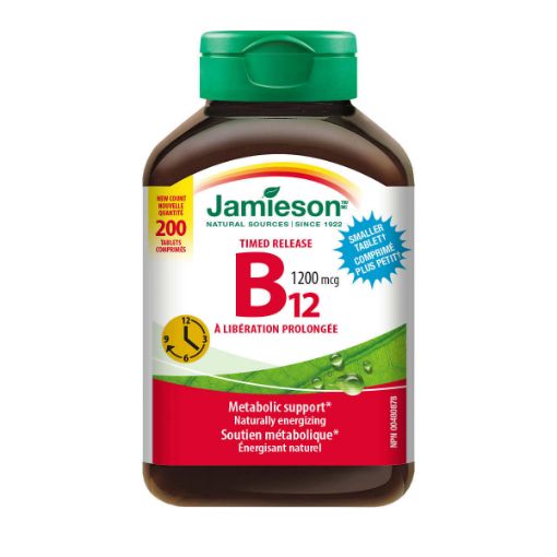 Picture of Jamieson Vitamin B12 Methylcobalamin (TIMED RELEASE)1200 mcg -200 tablets 