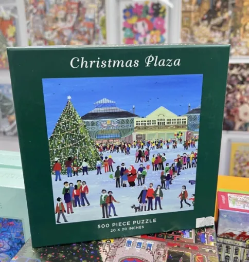 圖片 Galison christmas plaza 500 Pc Puzzle 