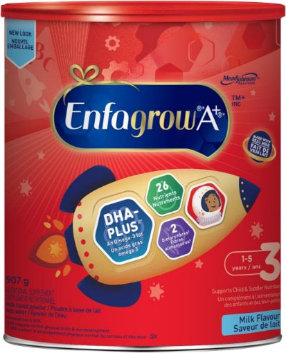 Picture of Enfagrow A+ 3 Toddler Nutritional Drink, milk Flavour Powder-907g - copy