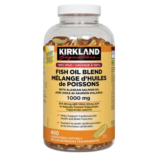 Picture of Kirkland Signature 100% Wild Fish Oil Blend 1000 mg 400 Softgels