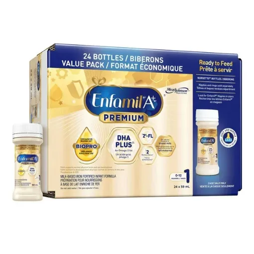 Picture of Enfamil A+ 1 Infant Formula Ready to Feed Nursette Bottles (0-12months) 59mLx 24 pack