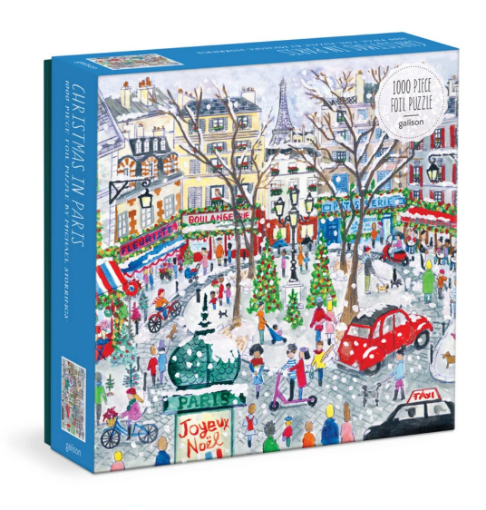 Picture of Galison Michael Storrings Christmas in Paris 1000 Piece Foil Puzzle