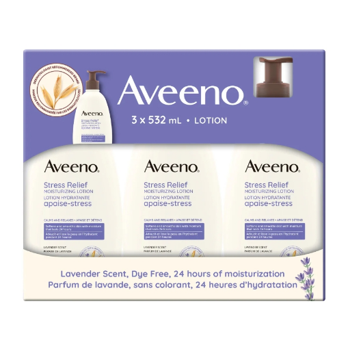 图片  【Costco本周特价】Aveeno 舒缓压力乳液，3 x 532 毫升