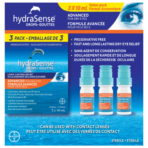 Picture of 【Costco本周特价】HydraSense Drops Advanced for Dry Eyes, 3 x 10 mL