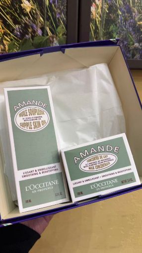 图片  loccitane 欧舒丹 almond套装  身体油100ml+身体乳100ml