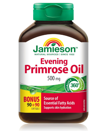 圖片 Jamieson Evening Primrose Oil 500 mg  180 Softgels