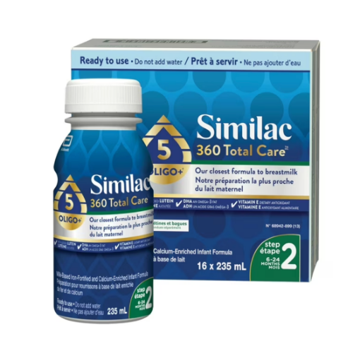 图片  Similac Advance Step 1 Ready-To-Use Baby Formula, Bottles (0-6 Months) 16x235 mL