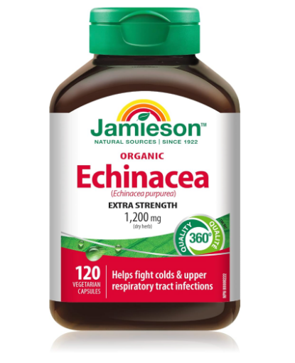 圖片 Jamieson Organic Echinacea 1,200 mg, 120 Vegetarian Capsules
